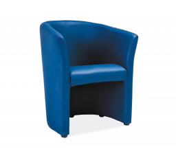 Kreslo TM-1, Modrá ekokoža EK-13/Wenge