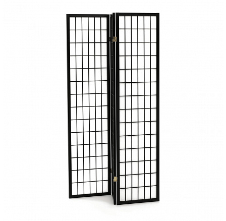 Paraván, masiv, černá, EF-E803 BK