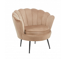 Kreslo velvet cappuccino /nohy čierne/ LC-032-1