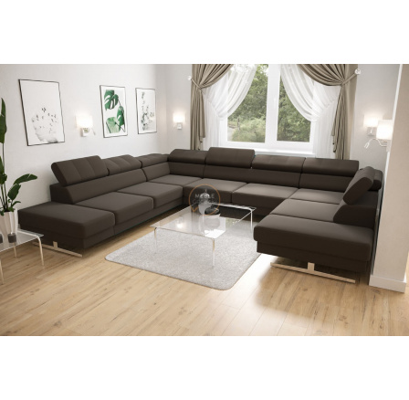 Rohová sedacia súprava EMPORIO MAX I 300X350X220 - hnedá, ľavá Rohová sedacia súprava EMPORIO MAX I 300X350X220 - hnedá, ľavá