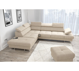 Rohová sedacia súprava GALAXY s funkciou spania 225x280 - ľavá, béžová