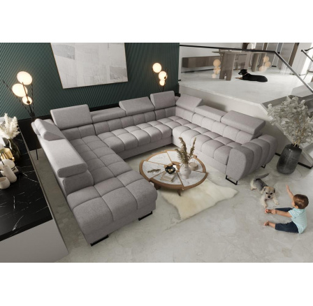 Rohová sedacia súprava ASPEN MAX I 265x350x225 cm - sivá, pravá Rohová sedacia súprava ASPEN MAX I 265x350x225 cm - sivá, pravá