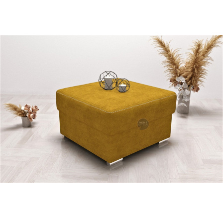Taburet s úložným priestorom 55×55 - žltá