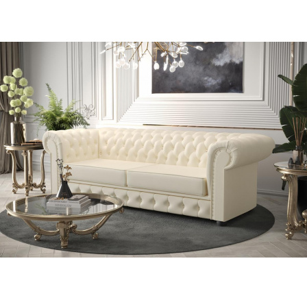 Sofa MANCHESTER II 188 cm prírodná koža - Pohovka bez funkcie spania, Koža F-1