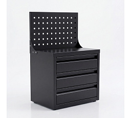 Organizér s perforovanou doskou a zásuvkami 660 x 400 x 300 mm