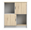 Komoda - JOY I 01, Biela/Dub Artisan