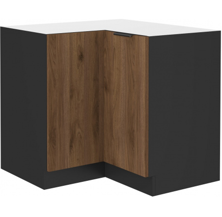 Dolná skrinka MONZA - 90x90 DN 2F BB, Čierna mat/Orech