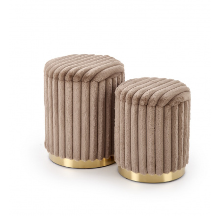 Set 2 Taburetov FIDO, Cappuccino/Zlatá