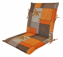 Vankúš pre záhradné kreslo UNI s nízkym operadlom - UNIKO oranžový list