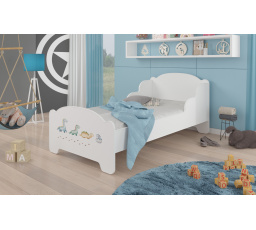 AMADIS DINOSAURS posteľ s matracom 160x80 biela