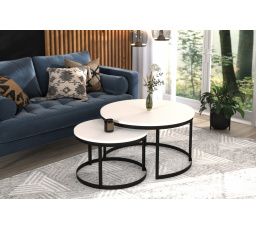 Konferenčný stolík 2v1 OKIN Čierny+Biely