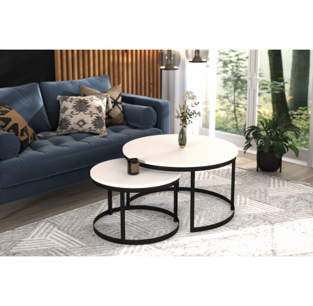 Konferenčný stolík 2v1 OKIN Čierny+Biely