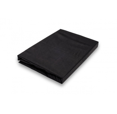 Napínacie saténové prestieradlo čierne 90x200 jednolôžko