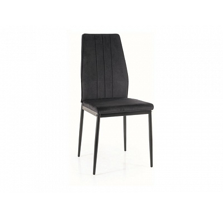Jedálenská stolička ATOM VELVET, Čierny Bluvel 19/čierny mat