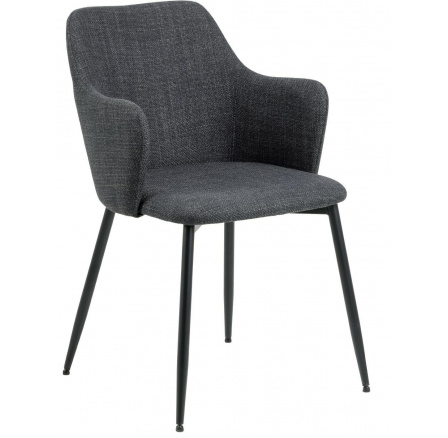 Stolička Ilsa s opierkami tmavosivá