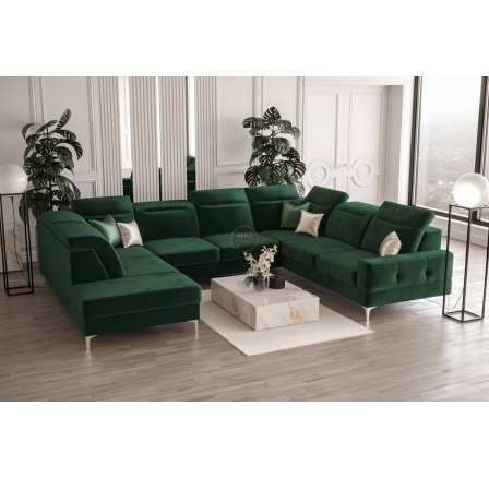 Rohová sedacia súprava MALIBU MAX I 260x350x220 cm - zelená, pravá strana Rohová sedacia súprava MALIBU MAX I 260x350x220 cm - zelená, pravá strana