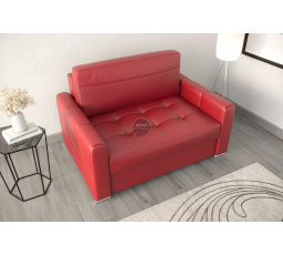 Sofa VERONA I 140 cm prírodná koža - červená koža