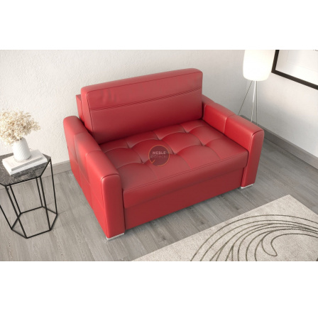 Sofa VERONA I 140 cm prírodná koža - červená koža Sofa VERONA I 140 cm prírodná koža - červená koža