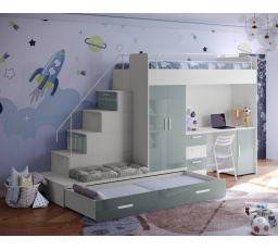 Vyvýšená posteľ PARADISE 5, Kašmír Mäta Lesk