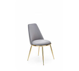 Jedálenská stolička K460, sivá/zlatá