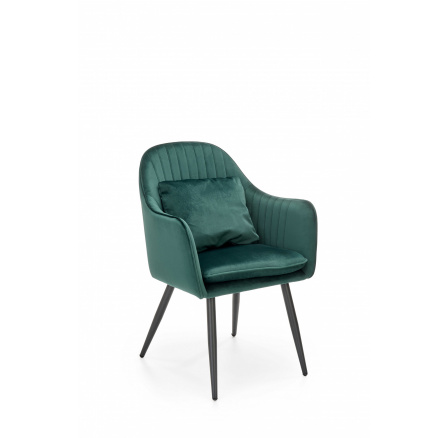 Jedálenská stolička K464, zelená/čierna