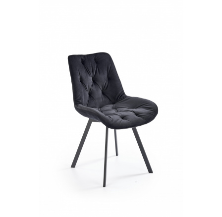 Jedálenská otočná stolička K519, čierna/čierna