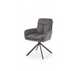 Jedálenská otočná stolička K536, sivá/čierna