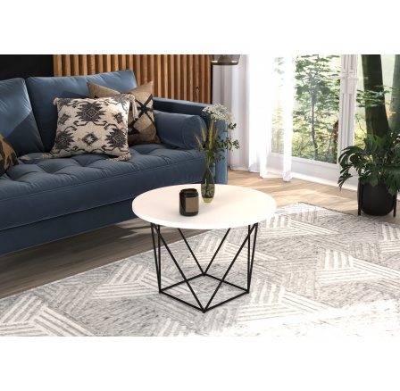 Konferenčný stolík LIAM Čierny+Biely