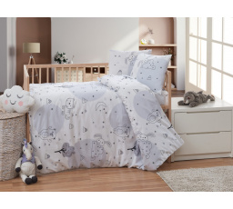 Bavlnené detské obliečky do malej postieľky 90x135, 45x60 cm Zvieratká v záhrade zipsový uzáver