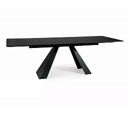 Jedálenský stôl SALVADORE CERAMIC 160, čierna/Čierny mat