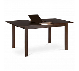 Jedálenský stôl rozkladací 120+30x80x74 cm, doska MDF, dyha, nohy masív, orech