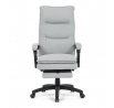 Kancelárske stoličky s podnožkou, svetlosivá látka, PC mechanizmus s aretáciou