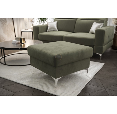 Taburet čalúnený MALIBU 70 x 70 cm - zelená Taburet čalúnený MALIBU 70 x 70 cm - zelená