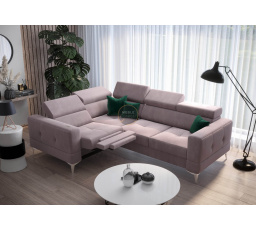 Rohová sedacia súprava TOSCANIA, relax s funkciou spania 185x250 - fialová, ľavá