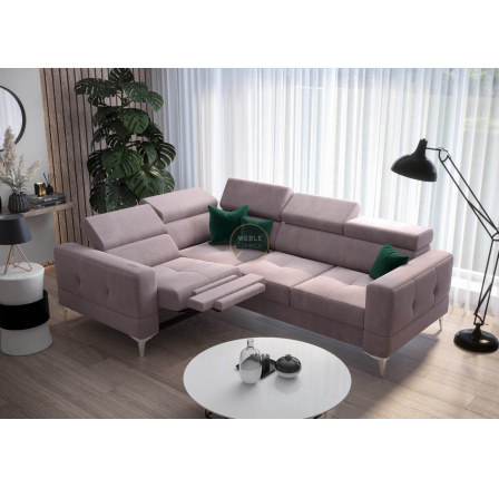 Rohová sedacia súprava TOSCANIA, relax s funkciou spania 185x250 - fialová, ľavá Rohová sedacia súprava TOSCANIA, relax s funkciou spania 185x250 - fialová, ľavá