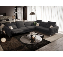 Rohová sedacia súprava s funkciou, relax MALIBU MAX 320x250 - sivá, pravá