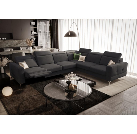 Rohová sedacia súprava s funkciou, relax MALIBU MAX 320x250 - sivá, pravá Rohová sedacia súprava s funkciou, relax MALIBU MAX 320x250 - sivá, pravá