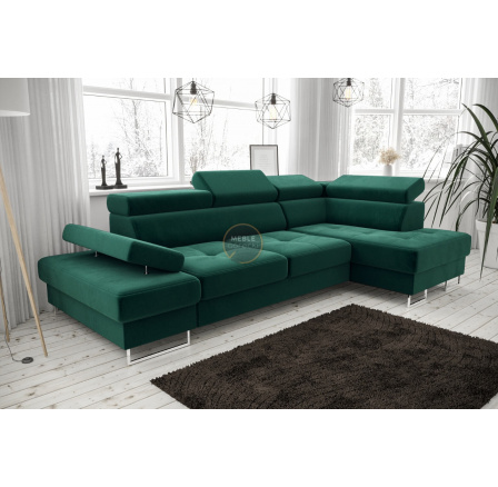 Rohová sedacia súprava GALAXY MINI 170x280 - zelená, pravá