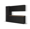 Horná skrinka SIENA - 45 G-72 1F, Čierna mat/Čierna mat