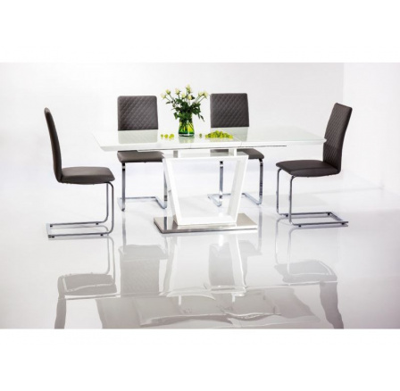 Jedálenský stôl LAUREN 160, biely