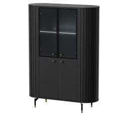 Vitrína ZANTE - ZA1, Čierna matná