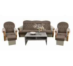 Sedacia súprava Petra 3F+1+1+2T hnedá/béžová