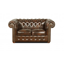 Pohovka Chesterfield Classic 2 koža hnedá