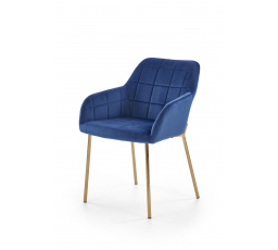 Jedálenská stolička K306, modrá/zlatá