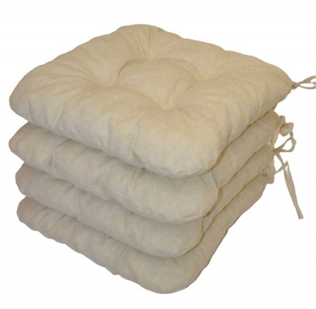 Sedadlo UNI farba svetlo béžová - sada 4 kusov