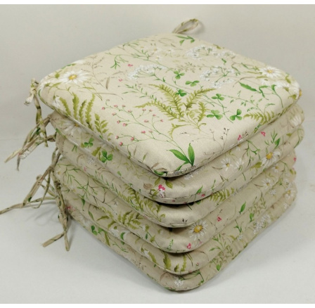 Sedák 40x40 cm látka papraď - set 6 kusov