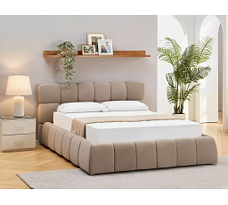 POSTEĽ PARMA VELVET 160x200 FARBA C. BEŽ BLUVEL 40
