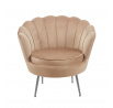 Kreslo velvet cappuccino /nohy strieborné/ LC-032-1