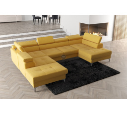 Rohová sedacia súprava TOSCANIA MAX II 170x350x220 - žltá, ľavá