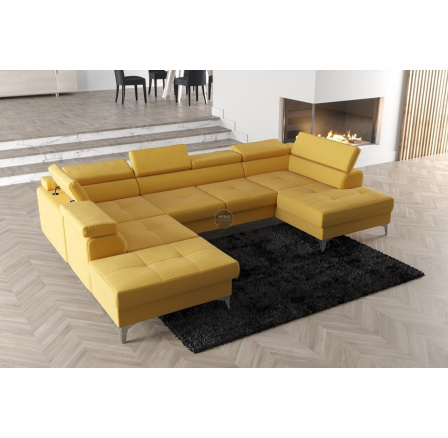 Rohová sedacia súprava TOSCANIA MAX II 170x350x220 - žltá, ľavá
